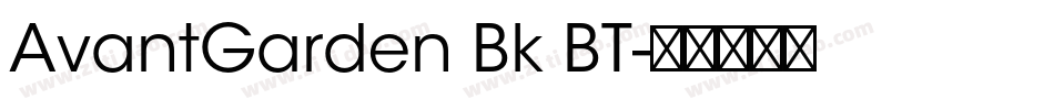 AvantGarden Bk BT字体转换